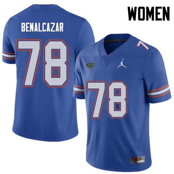 Jordan Brand Women #78 Ricardo Benalcazar Florida Gators College Football Jerseys Royal